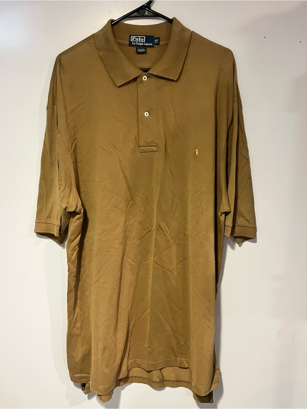 Ralph Lauren Polo Shirt in Olive Brown with Embroidered Pony